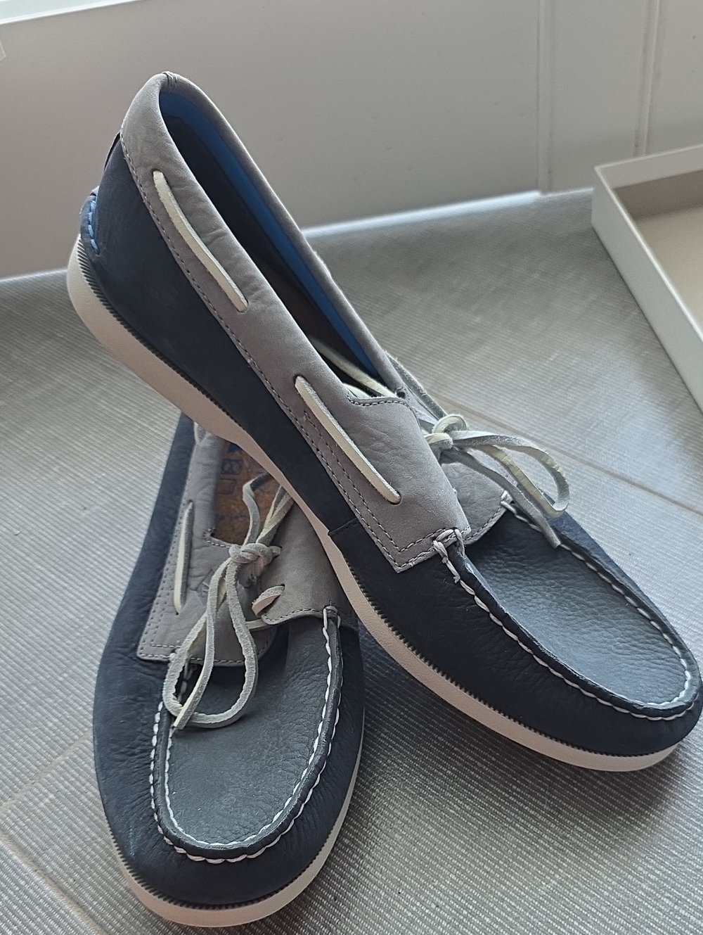Sperry Men's Two-Tone Gray & Navy Leather Shoes
